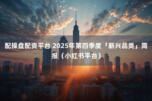 配操盘配资平台 2025年第四季度「新兴品类」简报（小红书平台）